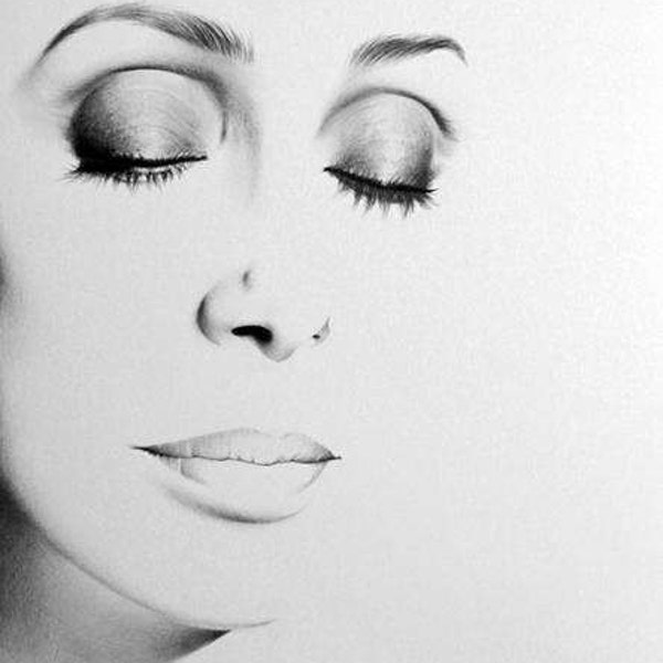 Cher Bleistift Zeichnung Fine Art Portrait Signierter Druck