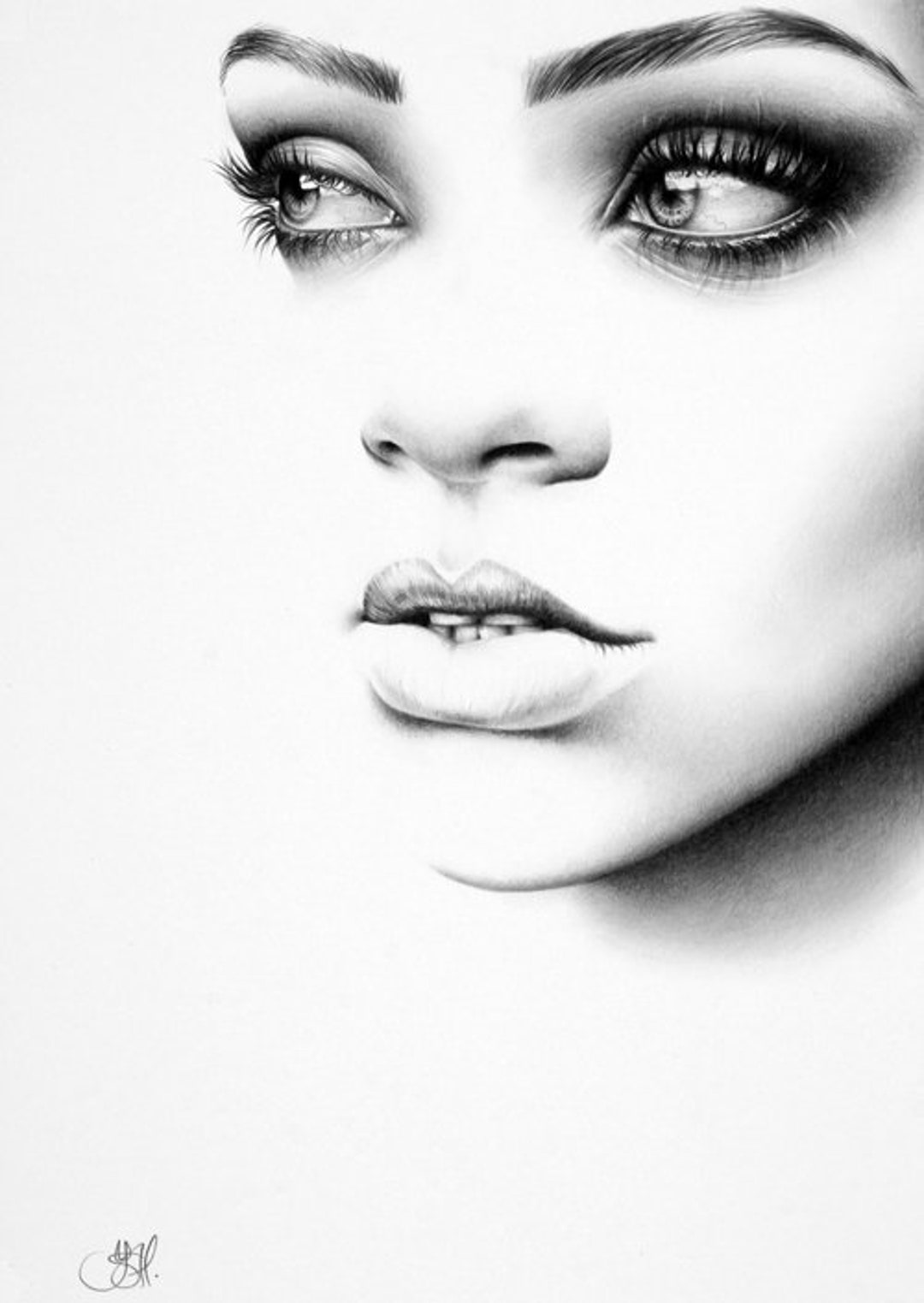 Rihanna RUSSIAN ROULETTE Drawing by Anshu Kaulitz - Fine Art America