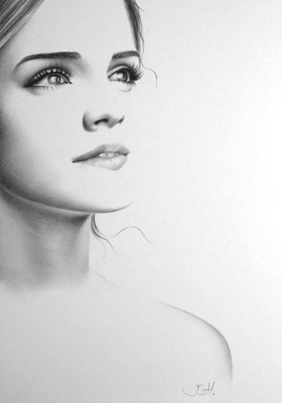 Emma Watson sketch art Painting by Kartick Dutta - Pixels