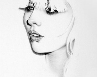 Debbie Harry Blondie Pencil Drawing Fine Art Portrait Signed Print