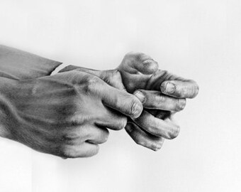 Pencil Drawing Hands Archival Fine Art Signed Print