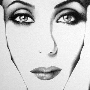 Cher Pencil Drawing Fine Art Portrait Signed Print image 1