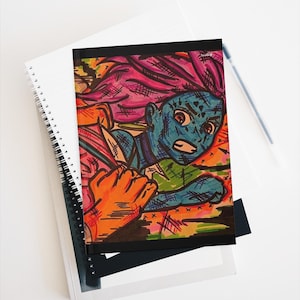 Hardcover Lined Dandadan Journal Matte Momo Ayase Running from Ailiens Notebook for Otaku Lovers