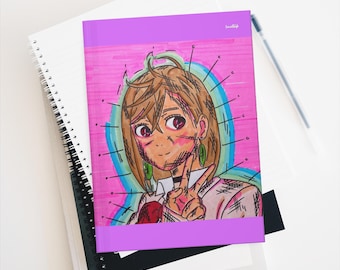 Hardcover Lined Journal Matte Dandadan Momo Ayase Collectors Edition Personalised Notebook for Relationship Milestones