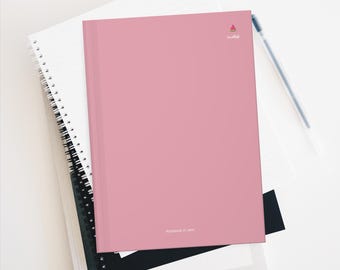 finaltask's Fruit Pastel Hardcover Lined Journal Matte Personalised Minimal Watermelon Dusty Rose Hardcover Notebook