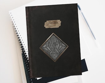 Hardcover Lined Journal Matte Clair Obscur Expedition 33 Gustave Silver Edition Personalised Notebook for Gamers