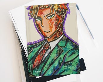 Hardcover Lined Journal Matte Mr Loid Notebook for Otaku Anime Lovers and Detectives Gift for Writers