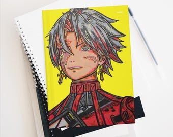 Hardcover Lined Matte Wuthering Waves Scar Royal Journal for Gamers and Anime Otaku Warriors Notebook