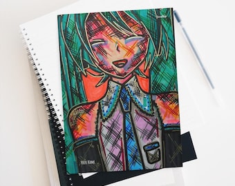 Hardcover Lined Journal Matte Hatsune Miku 初音ミク Personalised Gift for Anime Lovers Student Essential Notebook for Freshman