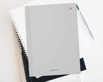 finaltask's Fruit Pastel Hardcover Lined Journal Matte Personalised Minimal Watermelon Warm Gray Hardcover Notebook