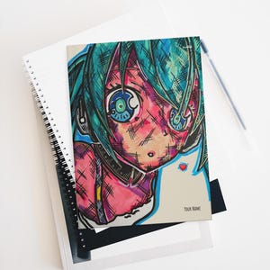 ハードカバー 罫線入り マット 初音ミク 学生やアニメ好きのための好奇心旺盛なノート 新入生のためのデイリープランナー 創造性メモ帳