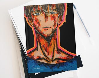 Hardcover Lined Journal Matte Solo Leveling Sung Jinwoo Personalised Notebook for Anime Lovers