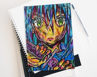 Hardcover Lined Journal Matte Rimuru Tempest That time I Got Reincarnated as a Slime Sword Samurai Demon Lord Tensei Shitara Isekai Hero