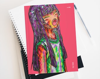 Hardcover Lined Matte Journal Wandance Tired Hikari Wanda High School Student Anime Notebook for Traveller and Explorer