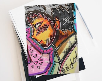 Cuaderno de tapa dura con líneas mate, ideal para San Valentín, con objetivos de pareja, de anime, para amantes de los otakus.