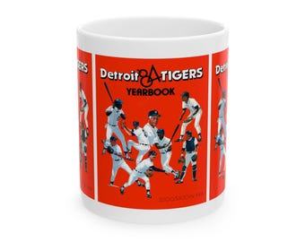 1984 Vintage Detroit Tigers Baseball Yearbook Cover - Ceramic Mug, 11oz