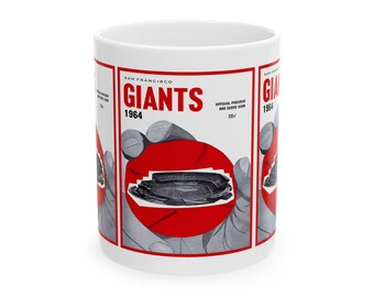 Vintage 1964 San Francisco Giants Baseball Ceramic Mug, Sports Fan Gift, Baseball Memorabilia, Coffee Cup, Tea Mug, Baseball Collectible