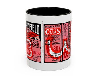 1932 Vintage Chicago Cubs - New York Yankees World Series Ticket - Colorful Mug, 11oz
