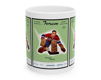 Montreal Canadiens Hockey Program Ceramic Mug, 11oz, 15oz - Vintage Sports Fan Gift, Hockey Memorabilia, Coffee Cup, Tea Mug, Beverage