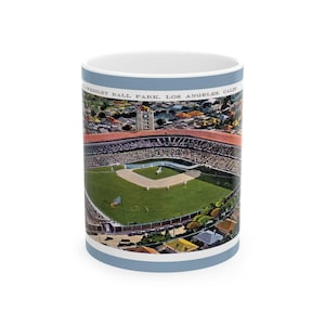 Caneca de cerâmica, cartão postal do estádio Wrigley Field - Los Angeles, presente para fãs de beisebol, xícara de café exclusiva, recordações do estádio de beisebol, Chicago