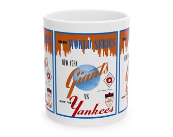 1951 Baseball World Series Ceramic Mug - Sports Fan Gift, Vintage Baseball Collectible, Baseball Memorabilia, Coffee Mug, Tea Cup
