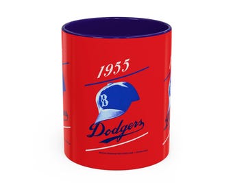 1955 Brooklyn Dodger Baseball - Colorful Mugs, 11oz