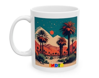 Vintage WPA Style Travel Poster - Indio, California - Ceramic Mug, 11oz