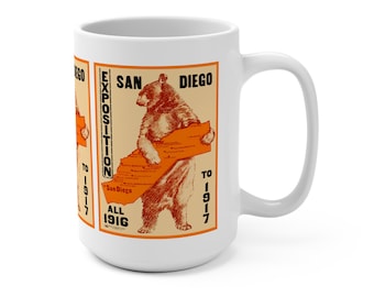 1917 Vintage Exposition San Diego Poster - Mug 15oz