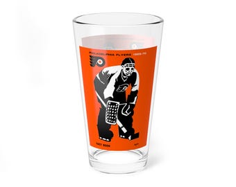 Mixing Glass, 16oz - Vintage Philadelphia Flyers Hockey Memorabilia Mug, Gift for Ice Hockey Fans, Barware Collectible, Sports Enthusiast