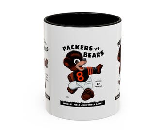 1947 Vintage Chicago - Green Bay Football Program - Colorful Mug, 11oz