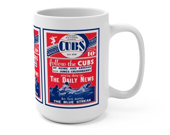 1931 Vintage Chicago Cubs Baseball Program Cover - Mug 15oz