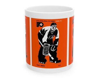 1969-1970 Vintage Philadelphia Flyers Media Guide Cover - Ceramic Mug, 11oz