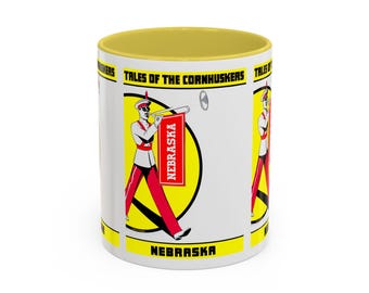 Vintage Nebraska Football Mug, 1941 College Sports Fan Gift, Retro Football Team Cup, Game Day Souvenir, Football Coach Birthday