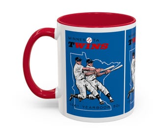 1961 Vintage Minnesota Twins Baseball Yearbook Cover - Colorful Mug, 11oz
