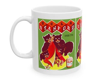 1949 Vintage UCLA Bruins - Stanford Football Program Cover- Ceramic Mug, 11oz