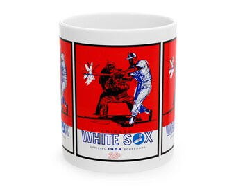 Vintage 1964 Baseball Chicago White Sox Ceramic Mug, Sports Fan Gift, Baseball Lover Cup, Retro Baseball Memorabilia