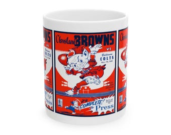 Ceramic Mug, 1948 Browns Football, Vintage Sports Lover Gift, Retro Football Fan Cup, Football Memorabilia, Sports Fan Drinkware, Coffee Mug
