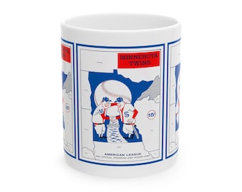 Minnesota Twins Ceramic Mug, 1961 Baseball Sports Fan Drinkware, Coffee Cup Gift, Baseball Lover Tea Mug, MLB Decor, Baseball Collectible