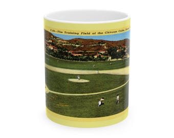 Vintage Catalina Island Cubs Baseball Postcard Ceramic Mug - Spring Training, Sports Fan Gift, Coffee Cup, Tea Mug, Baseball Lover Gift,