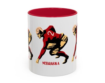 1925 Vintage Nebraska Football - Colorful Mug, 11oz