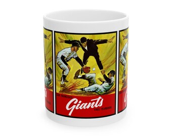 Vintage 1965 Baseball San Francisco Giants Yearbook Ceramic Mug - Sports Memorabilia, Giants Fan Gift, Baseball Collectible, Vintage