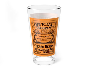 Glassware, 1926 Football Chicago Bears Pottsville Maroons Mixing Glass - Perfect for Sports Fans, Football Enthusiasts, Game Day Parties