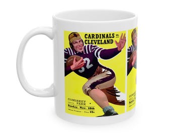 Ceramic Mug, Vintage 1945 Cleveland Browns - Chicago Cardinals Football Fan Gift, Sports Memorabilia Cup, Football Fanatic Souvenir, Gift