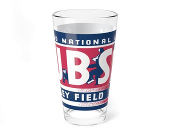 Mixing Glass, Chicago Cubs Baseball 1934, 16oz - Gift for Sports Fans, Collectible Glass, Baseball Memorabilia, Barware, Sports Decor