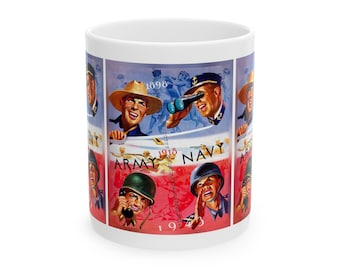 1943 Vintage Army - Navy Football Program Cover - Ceramic Mug, 11oz