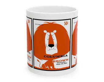 Vintage 1961 Football Columbia Ceramic Mug, Brown Coffee Cup Gift for Soccer Fans, 11oz, 15oz, Sports Memorabilia, Soccer Dad Gifts, Soccer