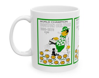 Ceramic Mug, Vintage Boston Celtics Basketball World Champions 1969-1970, Sports Fan Gift, Coffee Cup, Tea Mug, Basketball Lover Gift, Team