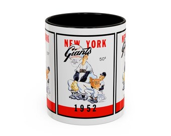1952 Vintage New York Giants Yearbook Cover - Colorful Mugs, 11oz