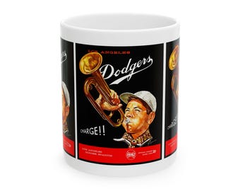 Vintage Ceramic Mug, 1962 Baseball Dodgers, Sports Fan Gift, Retro Coffee Cup, Baseball Lover Gift, Baseball Memorabilia, LA Dodgers Mug,