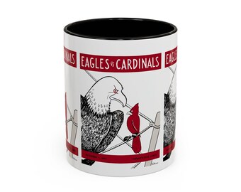 1947 Vintage Chicago Cardinals - Philadelphia Eagles Football Program Cover  - Colorful Mugs, 11oz
